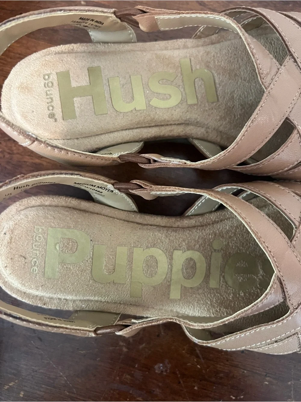 Hush Puppies Woven Slingback Sandals - Tan size 6.5